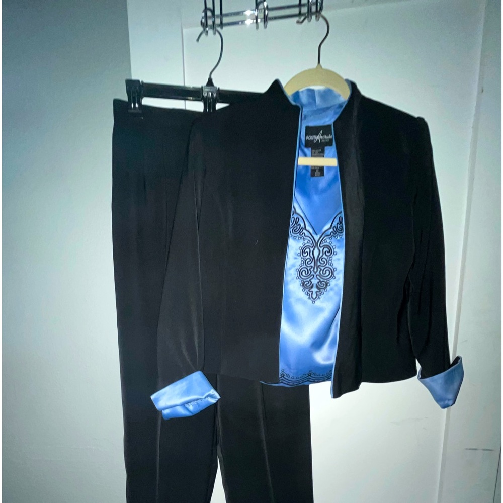 3 piece evening pant suit.